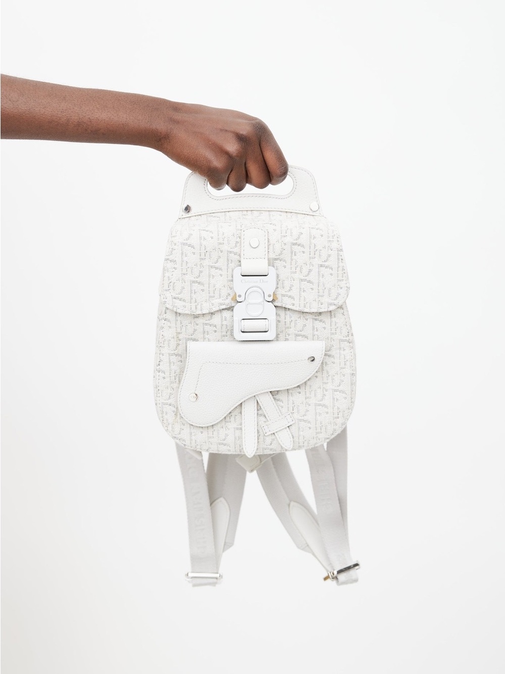Dior White Monogram Mini Backpack